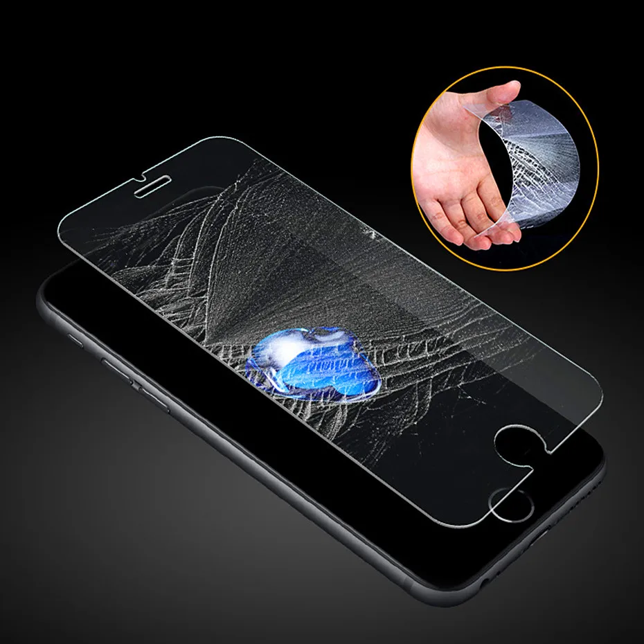 Ультратонкое защитное стекло 9H для iphone 8 7 6S 5 5S se 4S защитная пленка из закаленного