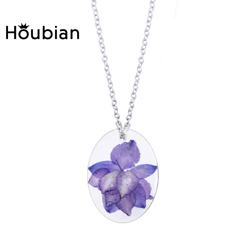 Колье Houbian с фиолетовыми искусственными камнями модное ожерелье из смолы
