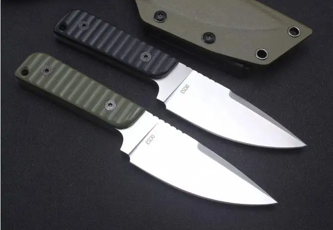 Прямой нож DC53 лезвие G10 ручка CNC 60HRC фиксированное охотничий кемпинг для выживания