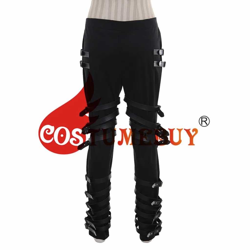 CostumeBuy Майкл Джексон представление стимпанк черные брюки MJ классические BAD брюки костюм L920