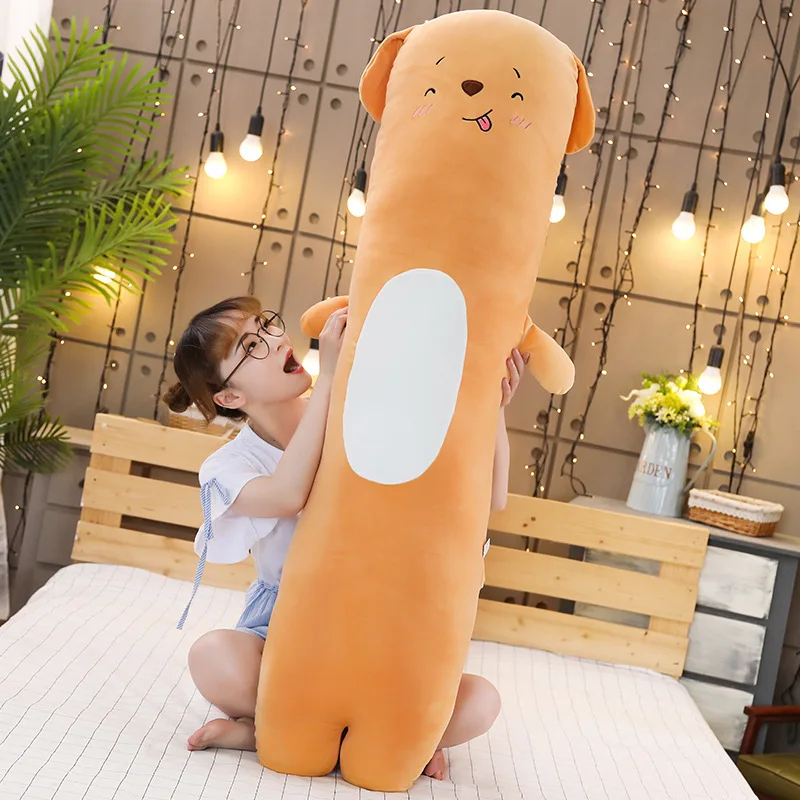 Washable Cartoon Plush Animals Long Stuffed Sleeping Leg Pillows Bunny Mouse Bear Dog Pig Kids Adults Overnight Toy 70/100cm
