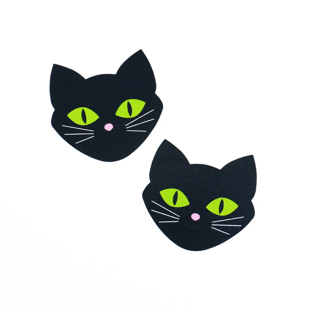 2 пары светящихся наклеек в виде кошачьих сосков наклейки на грудь сексуальное