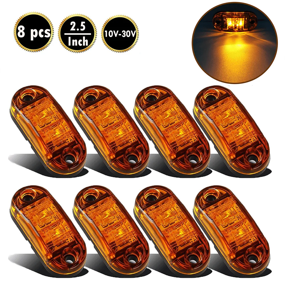 8 шт. белый прицеп для легковых автомобилей светодиодные боковые габаритные