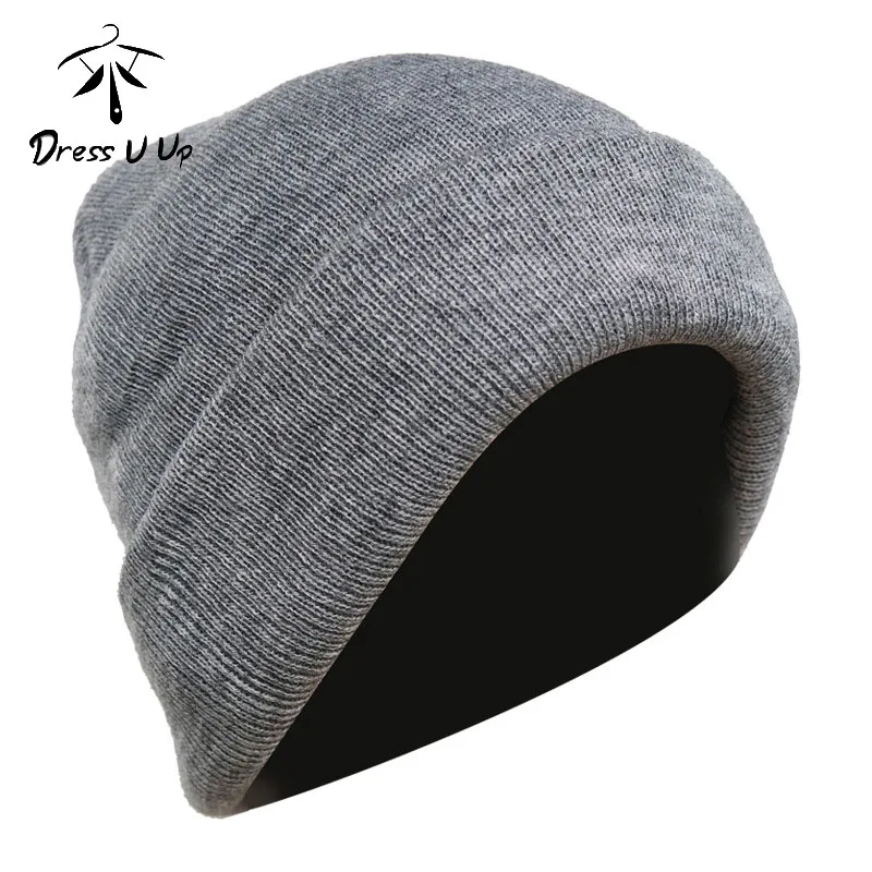 Плотная осенне-зимняя мужская вязаная шапка DRESSUUP ветрозащитная и непромокаемая