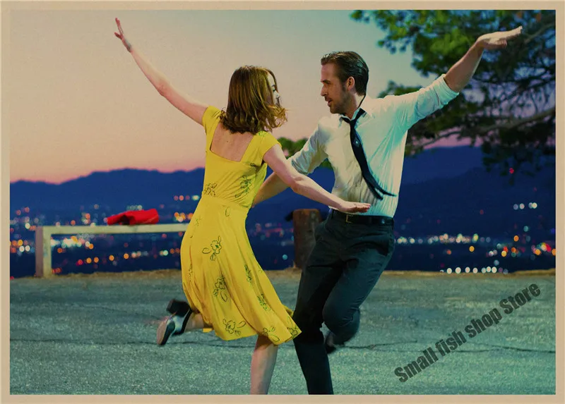 LA LAND Ретро плакат, крафт-бумага, бумага для бара, кафе, домашний декор, настенная роспись