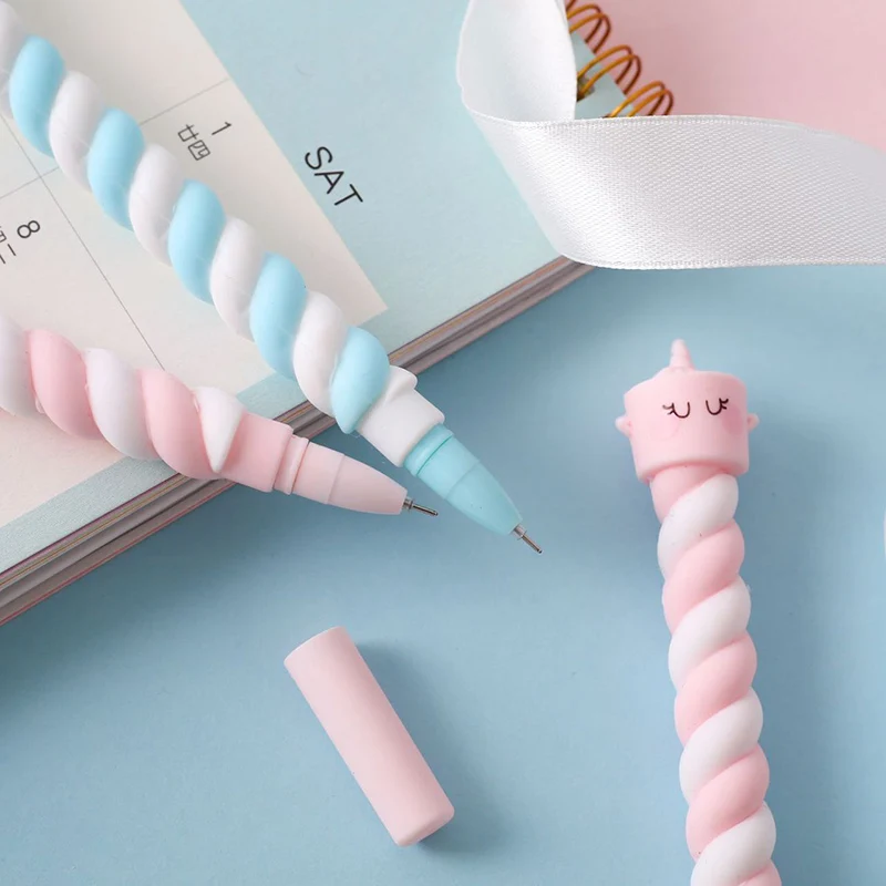 1 шт. милый торт флеш-накопитель в виде единорога Kawaii нейтральные ручки 0,5 мм креативные твист гелевые ручки для детей девочка подарок школьные офисные принадлежности канцелярские принадлежности