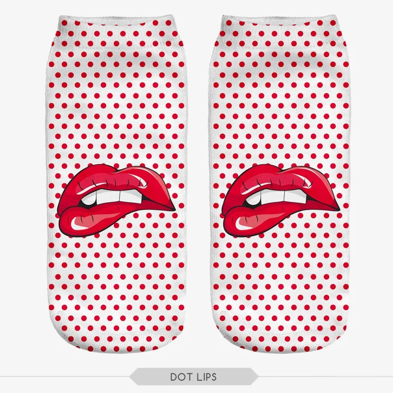 Модные 3D носки для женщин и мужчин с красным Ротом|3d socks|socks for womenfashion socks women |