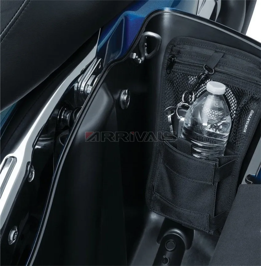 Черный седельный органайзер жесткие сумки для хранения Harley Touring Electra Street Road Glide 2008