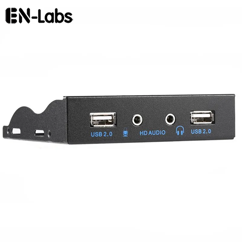 En Labs 2 портовый USB 0 3 концентратор ПК 5 передняя панель аудиоразъем держатель