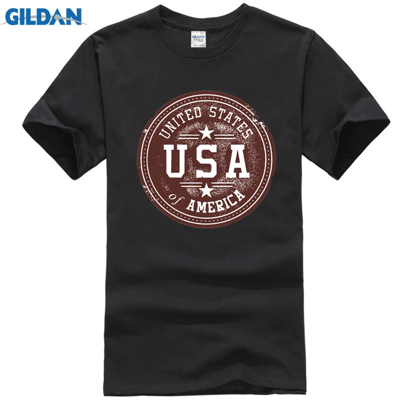 2017 Мужская Мода США футболки черный 100% хлопок Slim Fit Одежда высшего качества Для