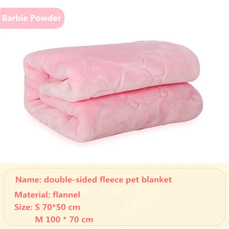

1Pc Pet Soft Blanket For Small Medium Large Dogs Soft Warm Flannel Fleece Pet Blanket Sleeping Beds Bear Print Pet Dog Bed Mats