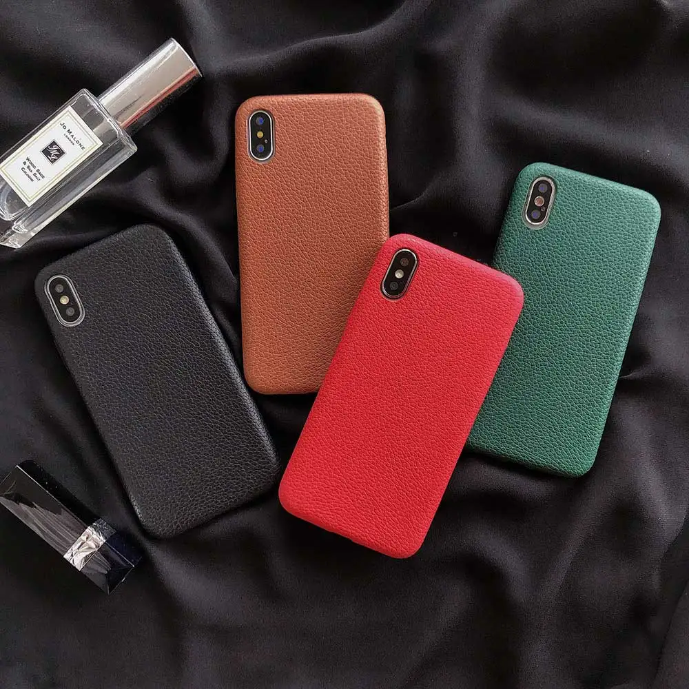 Матовый кожаный чехол с текстурой для iPhone SE 11 12 Pro XS Max XR X ультратонкие телефонные
