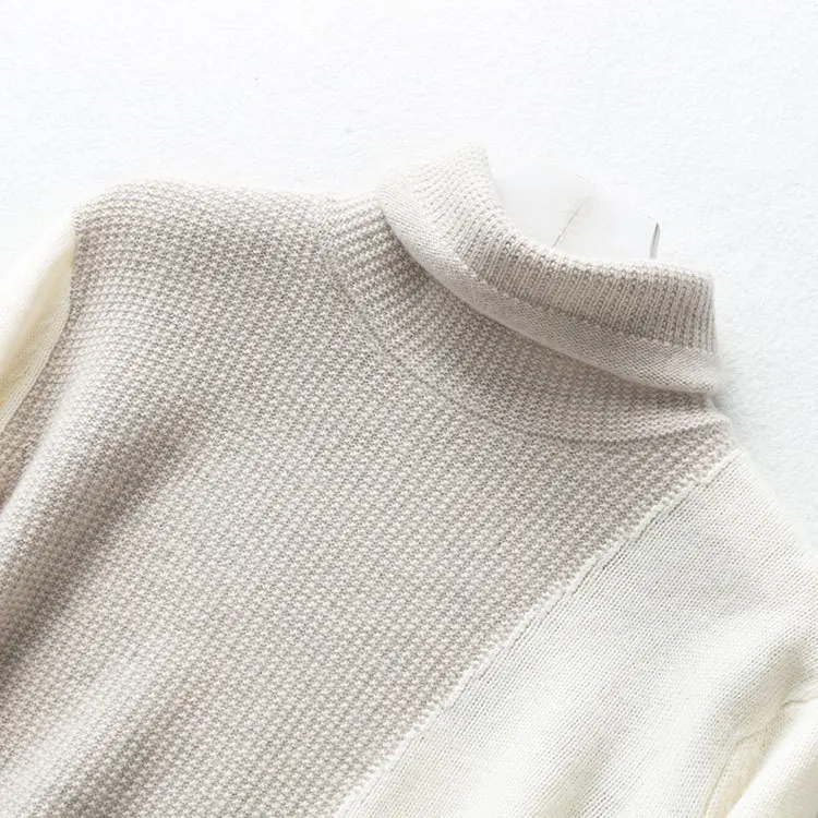 Simenual Patchwork women's turtleneck sweaters and pullovers autumn knitting clothes sexy cropped lady's sweater hot sale | Женская
