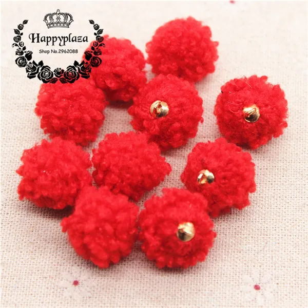 20pcs 20 шт 16 мм смешанные цвета Hariy шерстяная покрытая тканью, круглая подвеска из бисера для дома и сада, кабошон для рукоделия, ювелирных изделий - Цвет: 20pcs