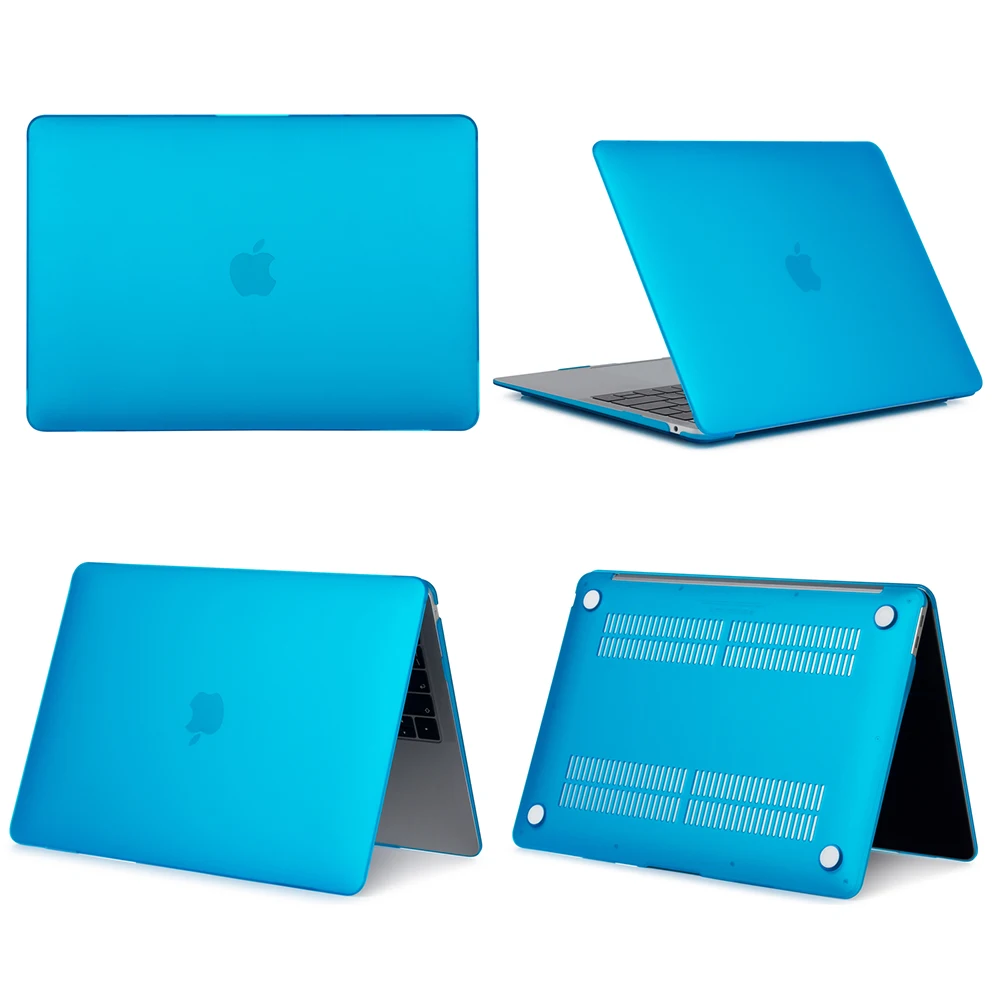 Matte Sky Blue Чехол для ноутбука с милым котом для Apple MacBook Touch ID A1932, Air Pro retina 11 12 13 15 для mac book Pro 13,3 Touch Bar+ чехол для клавиатуры - Цвет: Matte Sky Blue