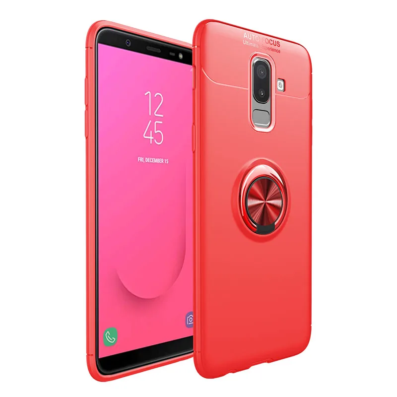 Чехол для samsung Galaxy J8, роскошный чехол с держателем для пальцев, задняя крышка для samsung J8, SM-J800F, чехол