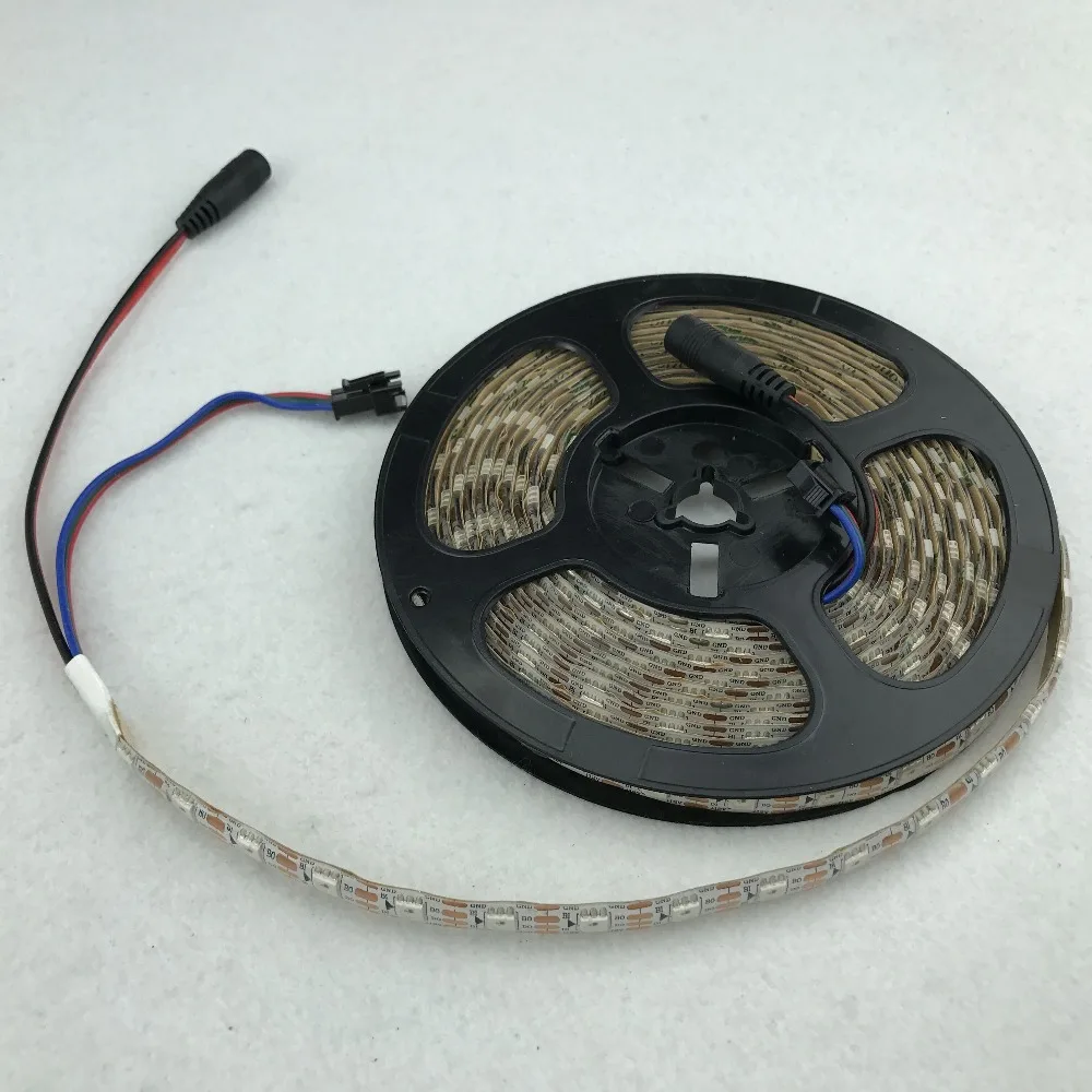 WS2815 DC12V прибор приемно-полноцветный RGB 5050 светодиодный полосы; 60 Светодиодный s/m 5 м; водонепроницаемый в силиконовое покрытие; IP65; белый печатных плат