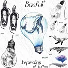 Лампочка рыба морская акварель КИТ бутылка временная татуировка для детей наклейка поддельные Пользовательские татуировки водостойкие боди-арт игрушки подарки