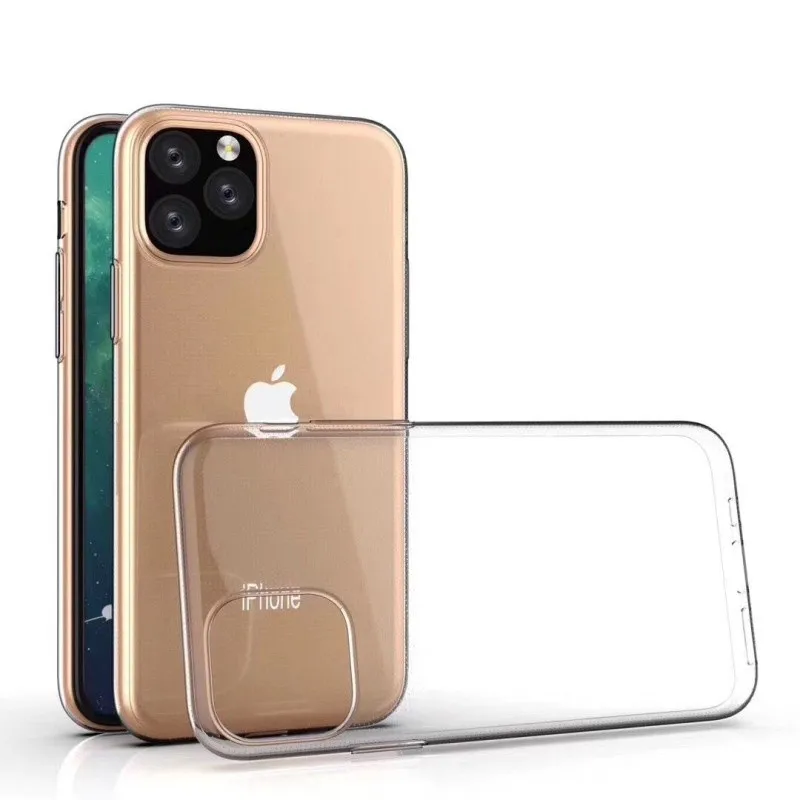 100 шт Прозрачный Силиконовый ТПУ мягкий чехол для iPhone 11 12 Pro Чехол Max ультра тонкий