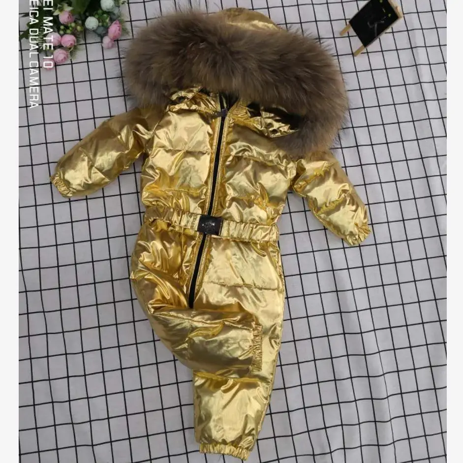 Детский Зимний пуховик с капюшоном теплая верхняя одежда воротником из меха