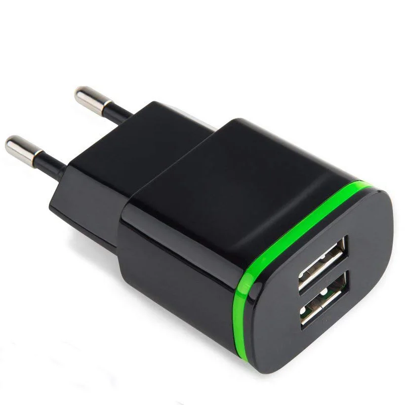 EU 2 порта Dual USB зарядное устройство мобильный телефон 5 в а настенный адаптер для
