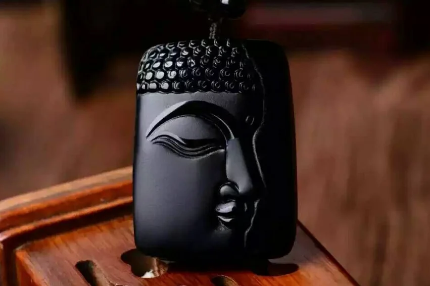 Горячая натуральная скульптура матовой стороны Будды кулон ожерелье AAA |