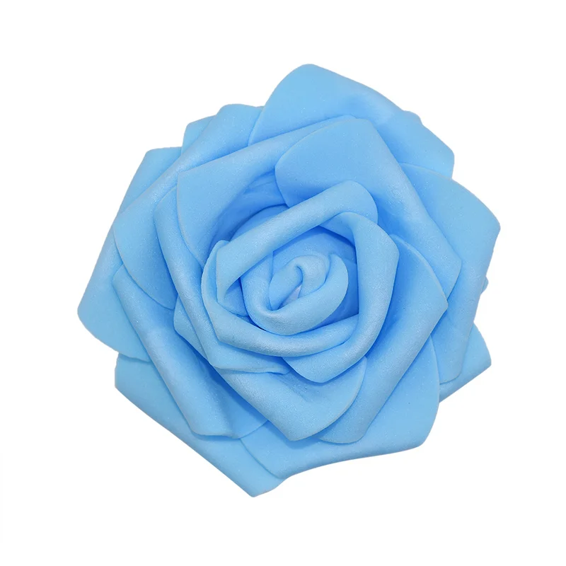 F10 Blue 5 шт. 10 см Большие Розы Искусственные из ПЭ пены цветы для украшения свадьбы DIY ВЕНОК букет ремесла поддельные цветы подарочная коробка Декор - Цвет: F10 Blue