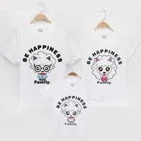 2019 family matching outfits clothing t shirt sheep cartoon 100 cotton mother and daughter baby mommy and me t shirts tops tee
