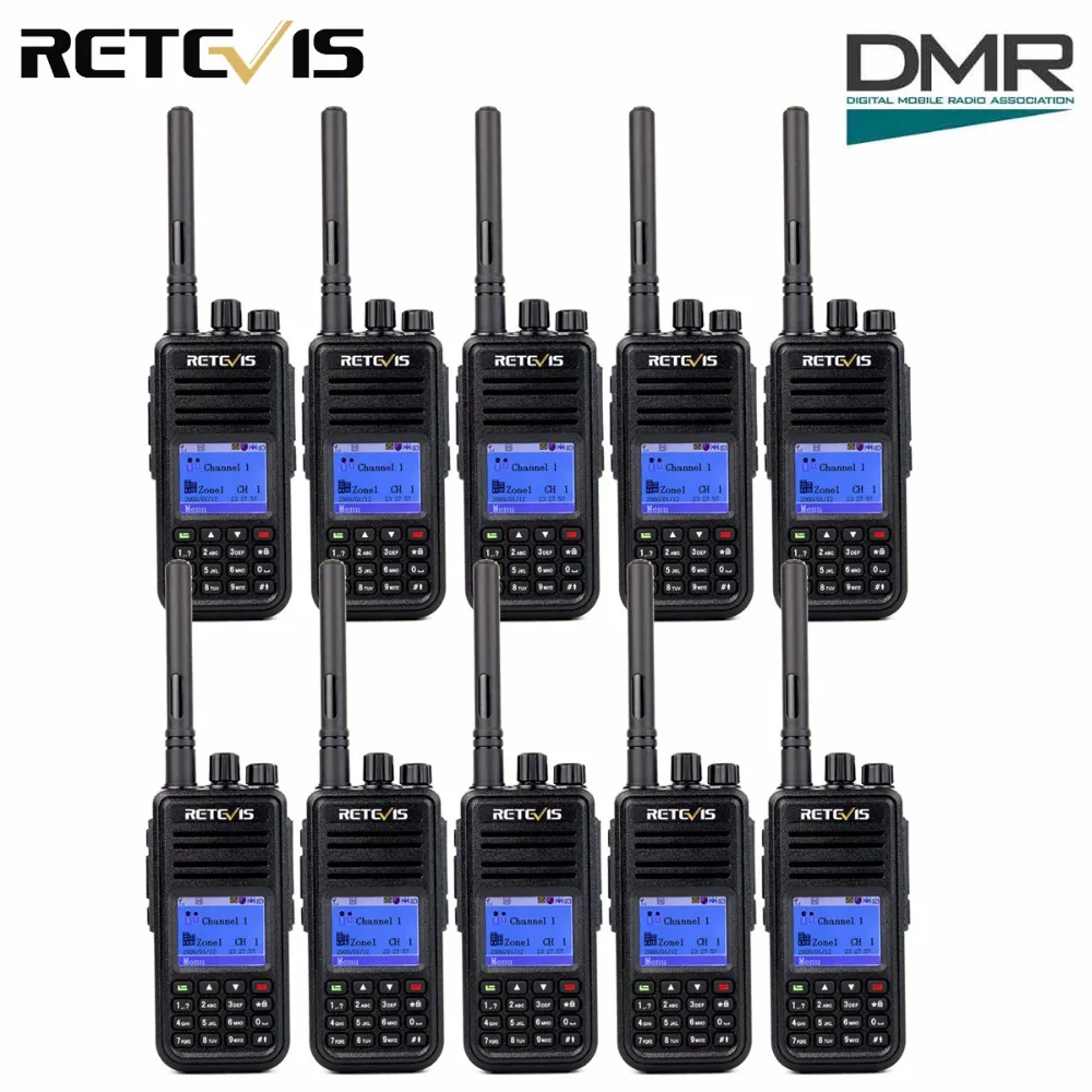 DMR радио 10 шт. Retevis RT3 цифровая рация UHF 400 480 МГц 5 Вт 1000CH двухстороннее Ham Hf