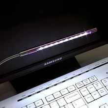 USB светодиодный ночник гибкий 5 в клавиатура для чтения ноутбука Освещение USB светодиодный настольный светильник серебристый/черный/золотистый/фиолетовый/синий/красный