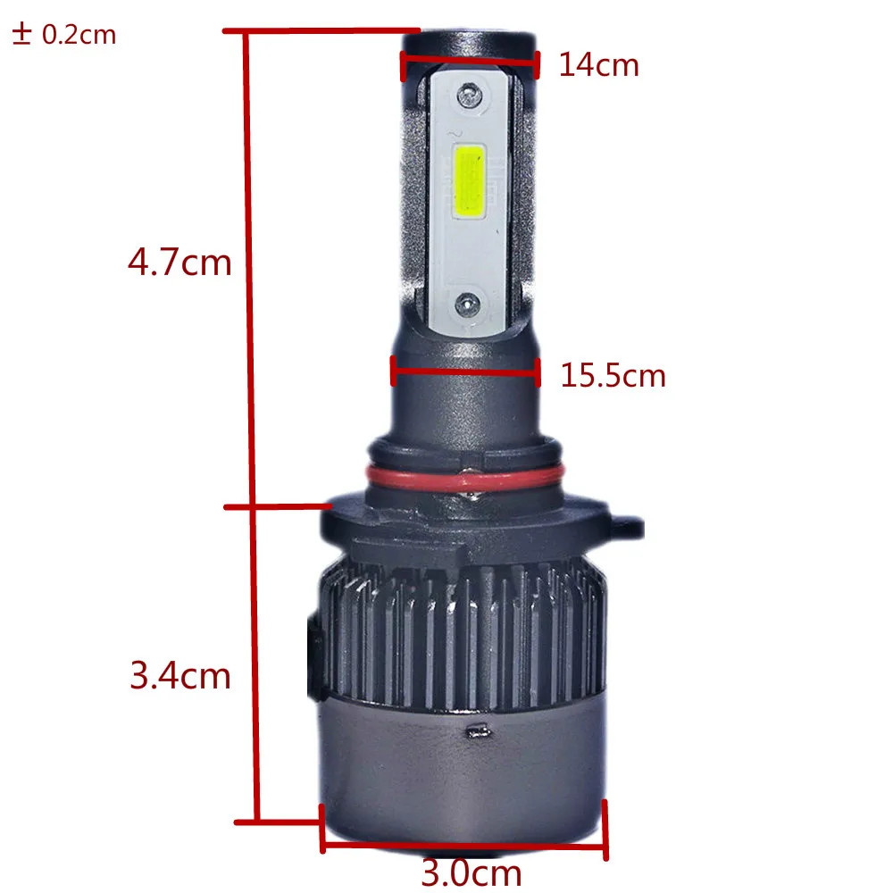 2x мини размер HB4 9006 42 Вт 8000LM 6500 к супер белый COB светодиодный автомобильный