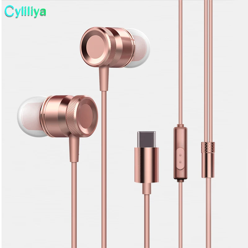 200 шт. тип c наушники USB керамические Hi Fi стерео чистая басовая гарнитура для Galaxy