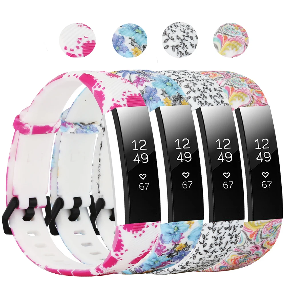 Мягкие силиконовые спортивные Сменные аксессуары для Fitbit Alta HR/Fitbit цветочный