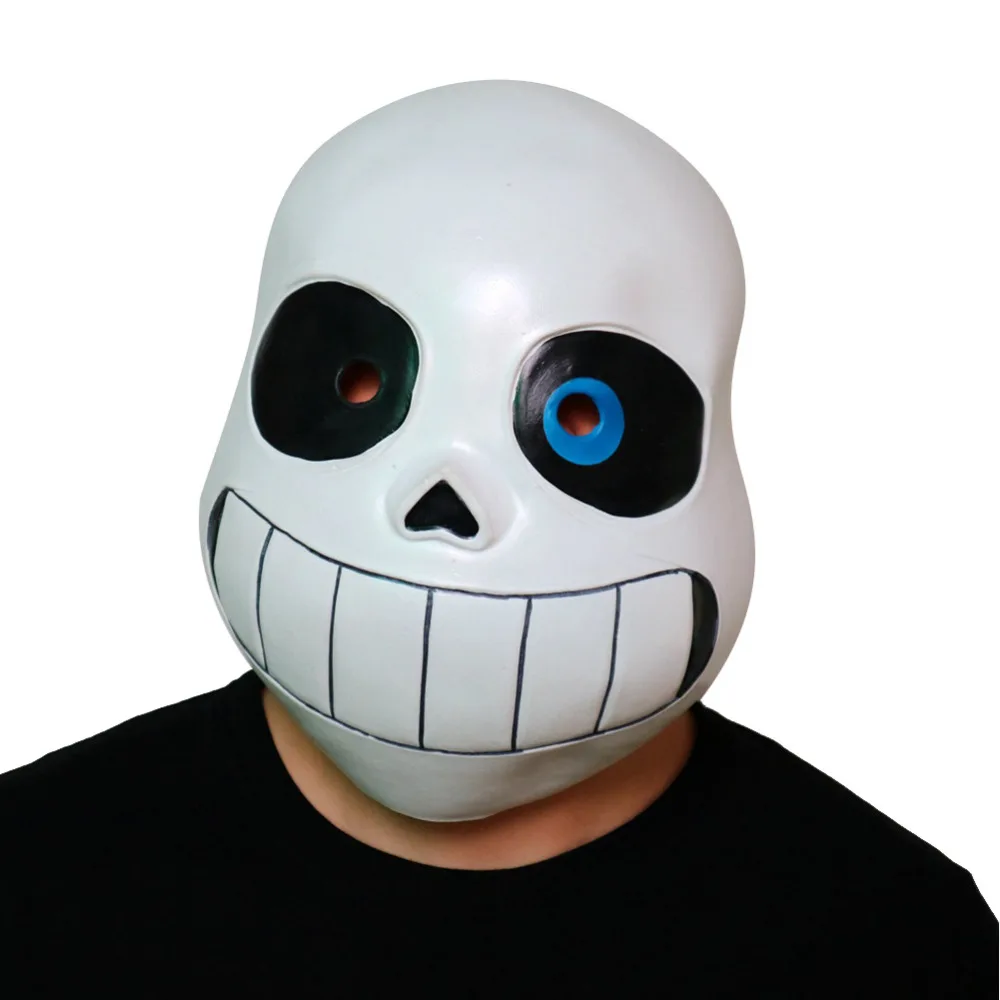 Японская аниме маска для косплея Undertale Sans латексная на всю голову шлем Хэллоуина