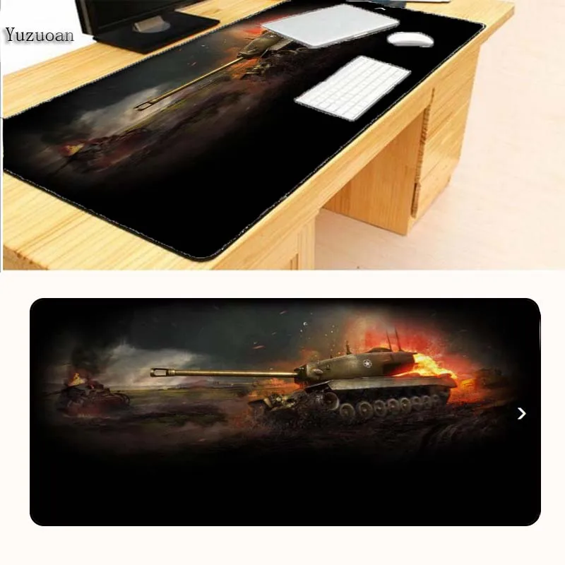 Yuzuoan оптовая продажа большой резиновый коврик для мыши игровой в стиле World of Tanks