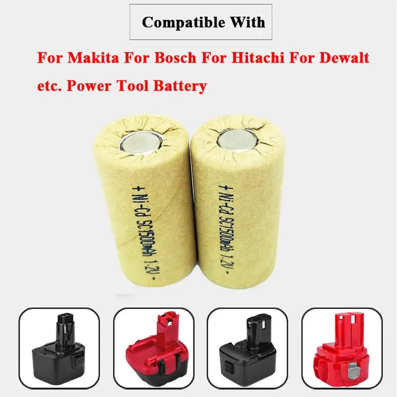 Аккумуляторная батарея Ni CD 1500 мАч 1 2 в 10 А для Makita Bosch 21x42 мм шт. комплекте|rechargeable