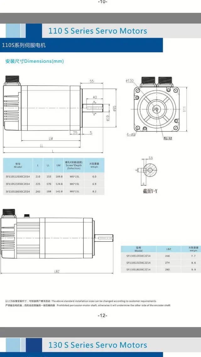 110*110 мм 1.8KW 220VAC 3000 об/мин 6Nm 1800 Вт 7A 2500 инкрементный кодировщик без сальника 4 пары