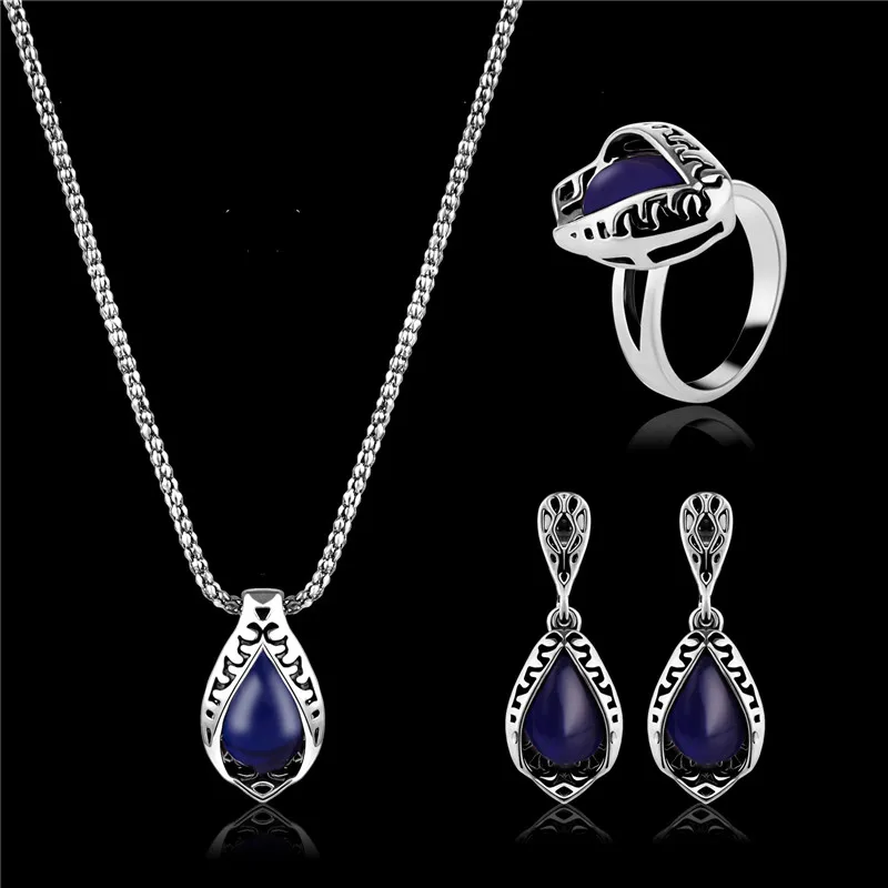 Антикварный серебряный/Золотой ювелирный набор винтажный женский из смолы и