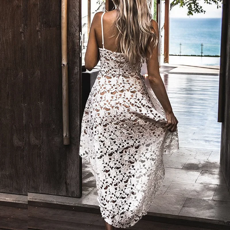 Кружевное короткое мини платье сексуальное женское летнее женские Повседневные