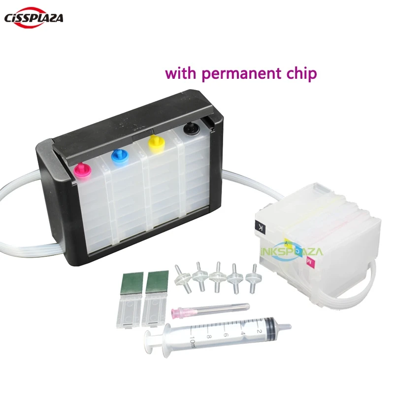 

CISSPLAZA 1set compatible For HP 932 933 Ciss System replacement For HP Officejet 7612 6100 7610 7110 6700 6600 Plotter Printer