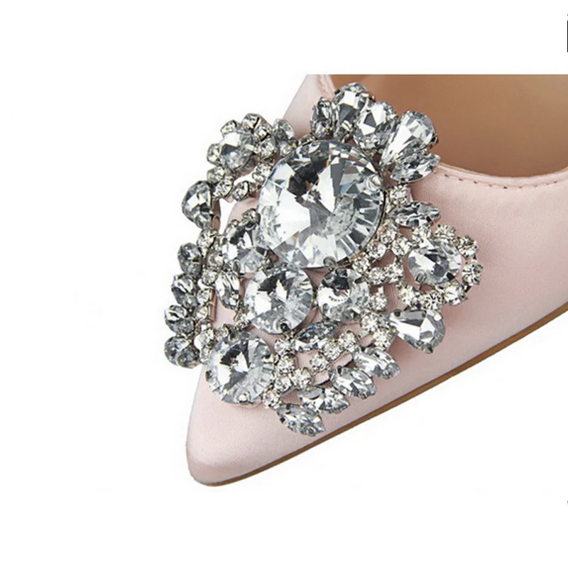 Женские туфли на высоком каблуке BIGTREE классические лодочки со стразами 2019|women heels