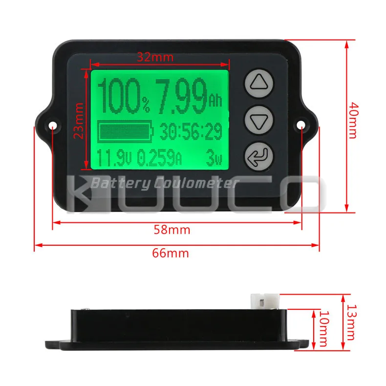Цифровой Измеритель постоянного тока 8 ~ 80 в 50 А кулометр для аккумулятора