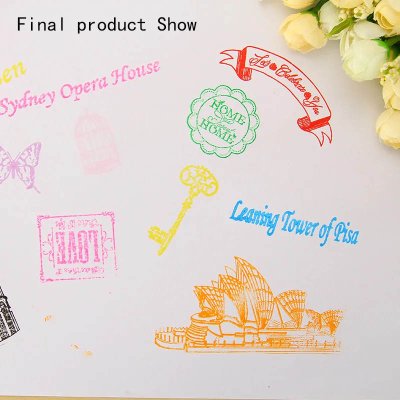 Винтажный прозрачный силиконовый штамп с перьями для скрапбукинга сделай сам