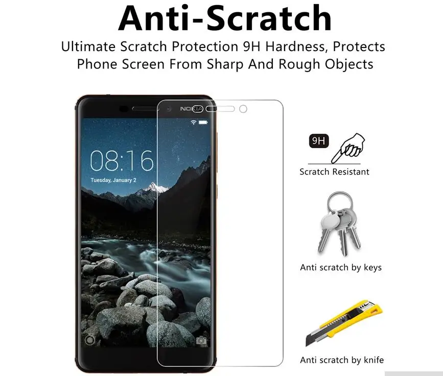 2 упак./лот Оригинальное защитное закаленное Стекло для Nokia 6,1 Экран протектор для Nokia 6 Стекло Премиум защитное закаленное