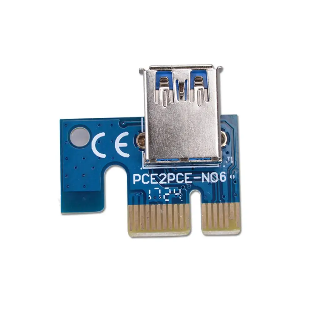 4 шт. PCI E 1x к 16x блок питания ed Riser адаптер карта с 60 см USB 3 0 удлинитель и MOLEX SATA кабель