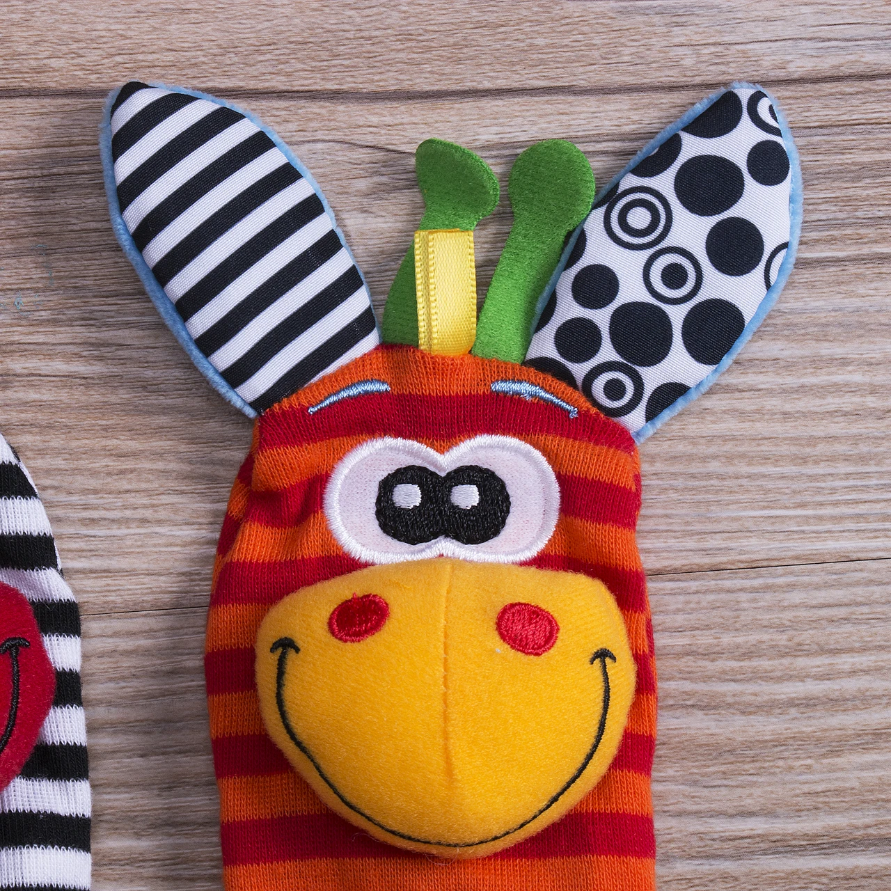 1 пара детских мягких погремушек колокольчик на запястье носочки для ног|foot