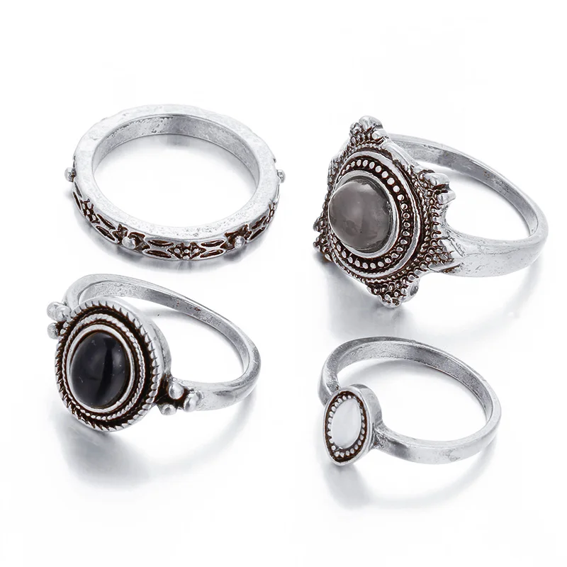 4 шт. женские кольца в стиле ретро | Украшения и аксессуары
