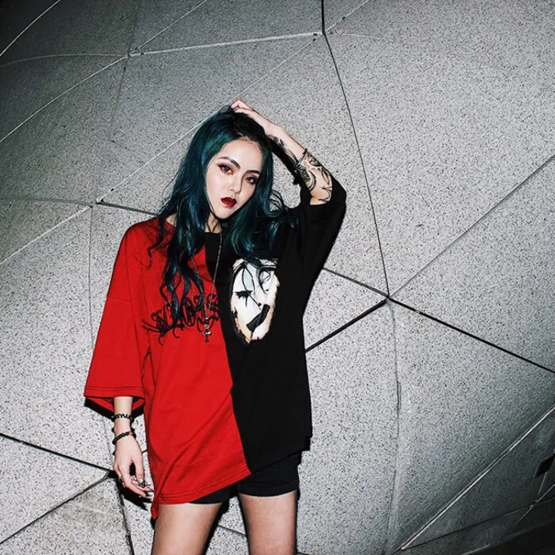 Harajuku Lover футболка для мужчин и женщин Grim Reaper принт панк-рок модная графическая