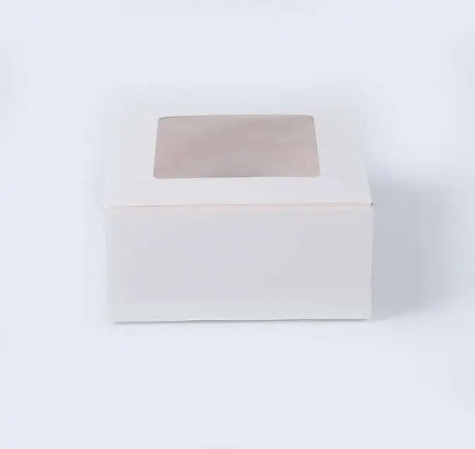 10 шт. кекс коробка с окном подарочная упаковка для свадьбы Вечерние 4 чашки