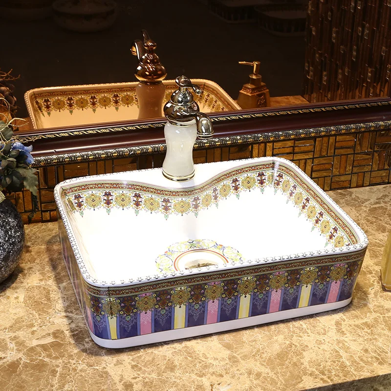 Прямоугольный китайский умывальник Procelain раковина Lavabo керамические раковины